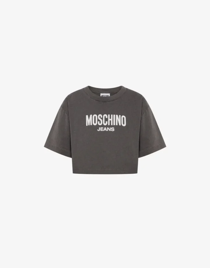Camiseta corta de jersey de algodón estampado