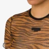 Camiseta corta de tul estampada