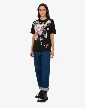 Camiseta de algodón grueso estampada