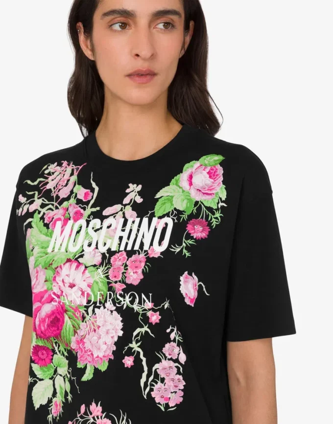 Camiseta de algodón grueso estampada