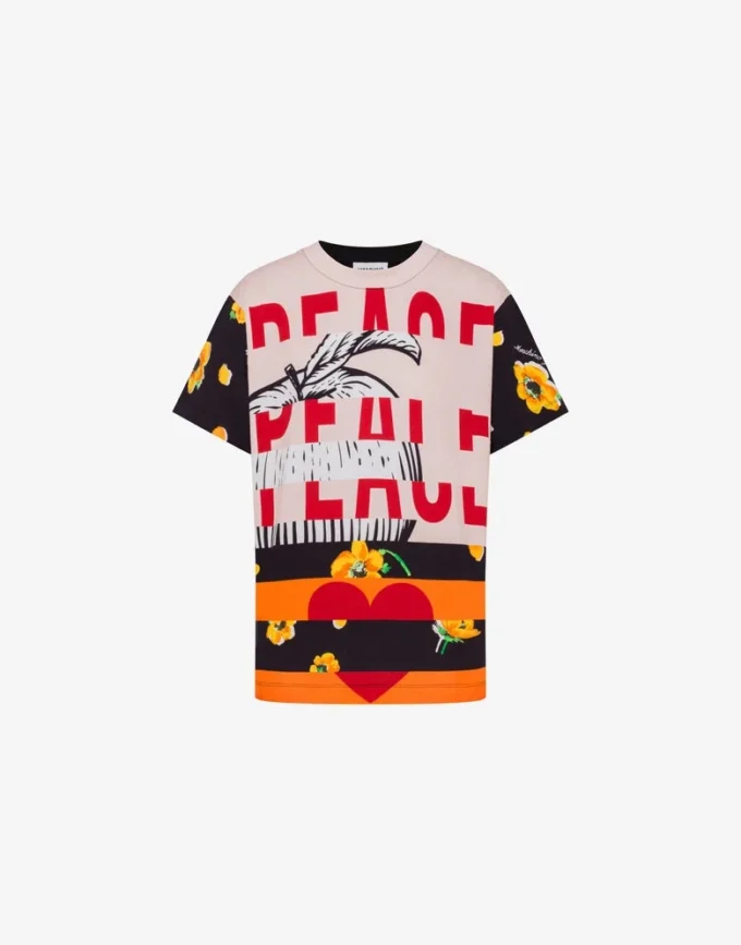 Camiseta de jersey de algodón estampada