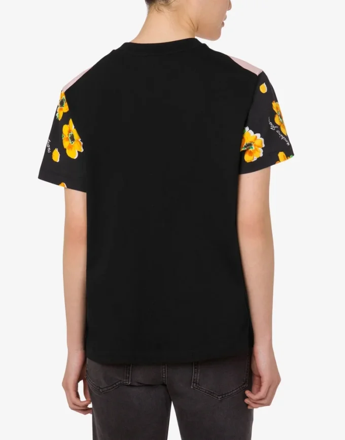 Camiseta de jersey de algodón estampada