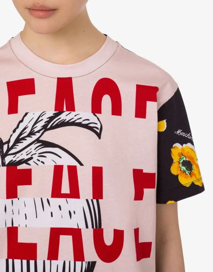 Camiseta de jersey de algodón estampada