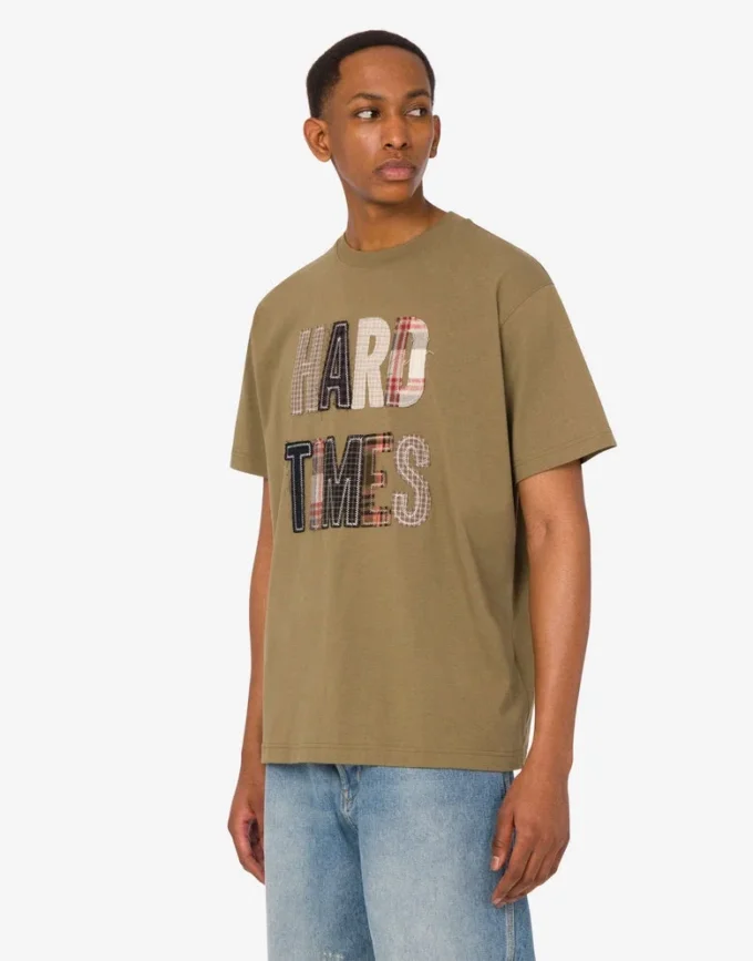 Camiseta de jersey de algodón orgánico bordada