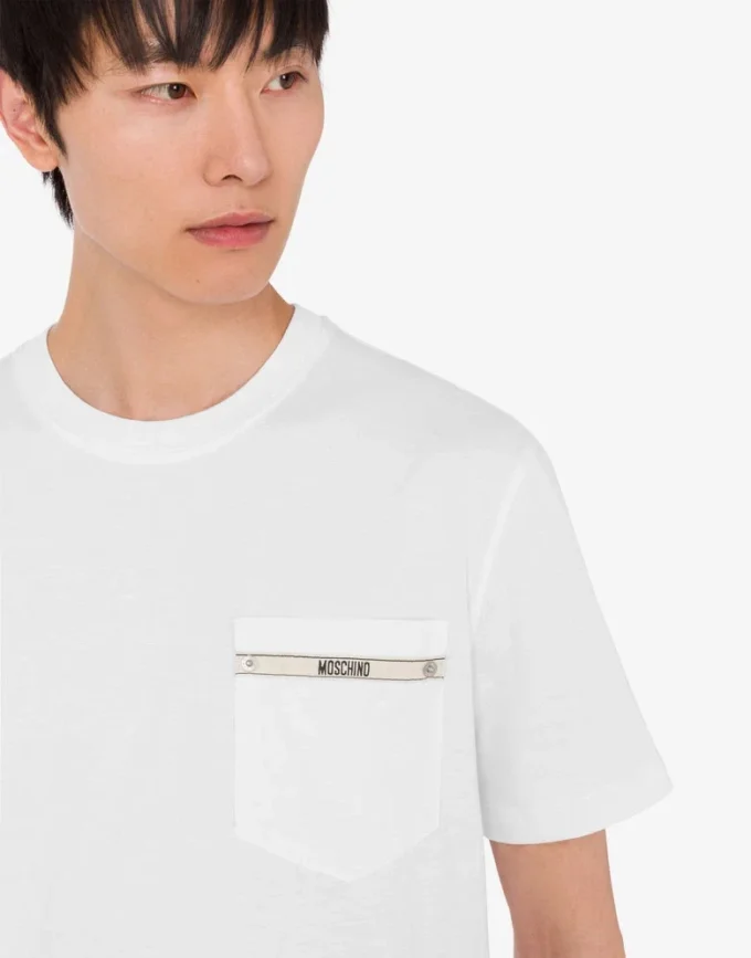 Camiseta de jersey de algodón orgánico bordada