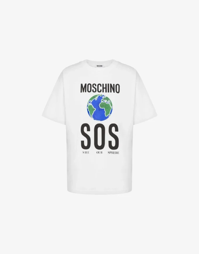 Camiseta de jersey de algodón orgánico estampada