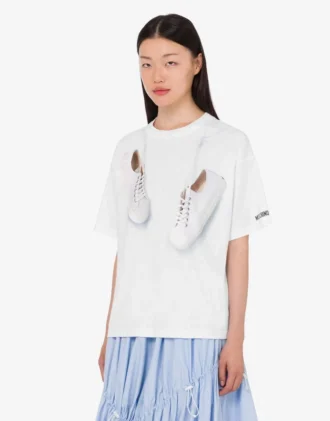 Camiseta de jersey de algodón orgánico estampada