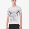 Camiseta de jersey de algodón orgánico estampada