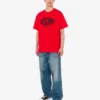 Camiseta de jersey de algodón orgánico estampada