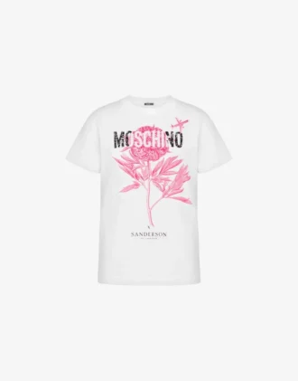 Camiseta de jersey de algodón orgánico estampada