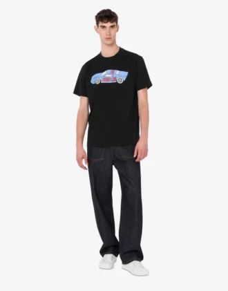 Camiseta de jersey de algodón orgánico estampada