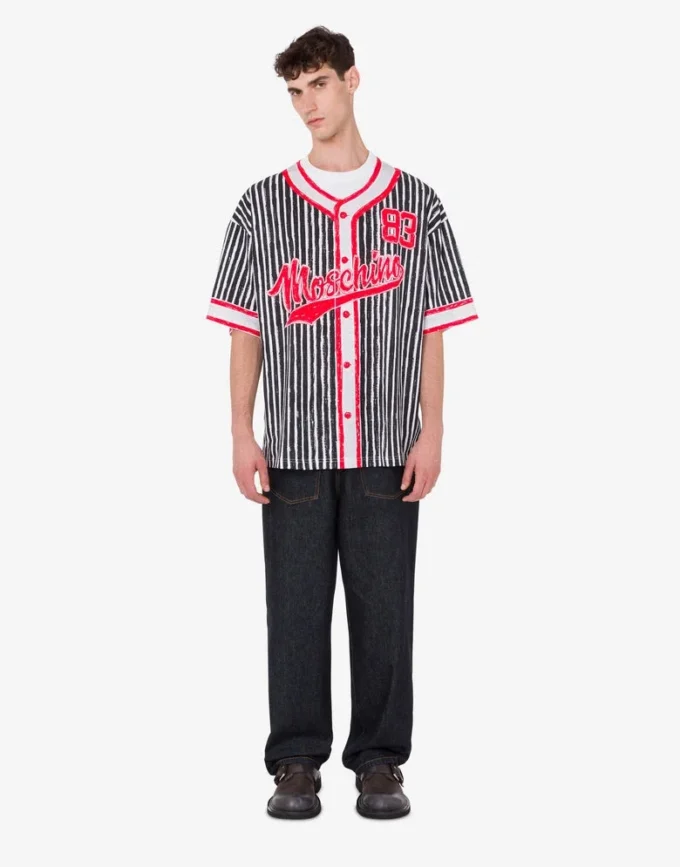 Camiseta de jersey de algodón orgánico estampada