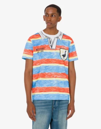 Camiseta de jersey de algodón orgánico estampada