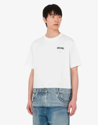 Camiseta de jersey de algodón orgánico estampada