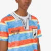Camiseta de jersey de algodón orgánico estampada