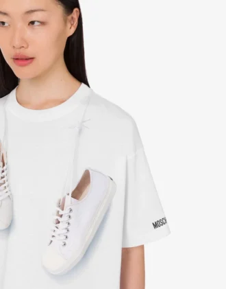 Camiseta de jersey de algodón orgánico estampada