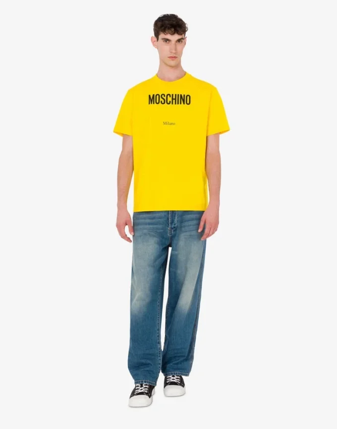 Camiseta de jersey de algodón orgánico estampada