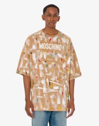 Camiseta de jersey de algodón orgánico estampada