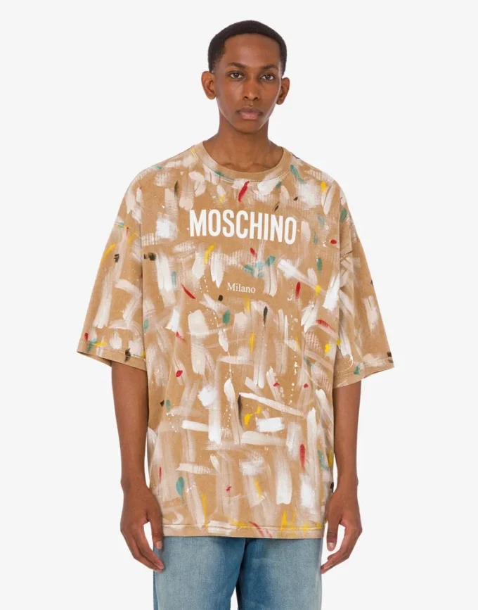 Camiseta de jersey de algodón orgánico estampada