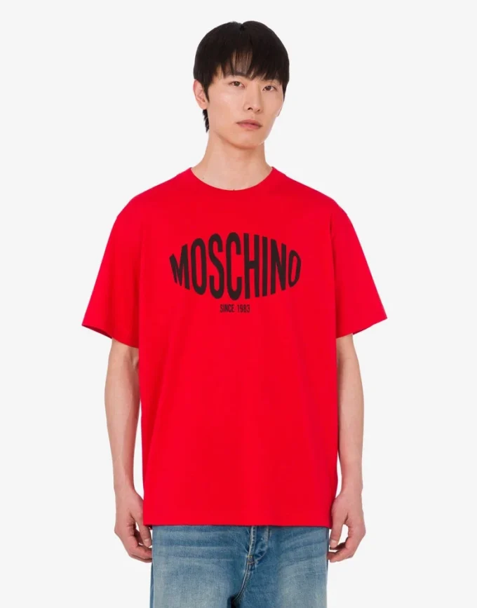 Camiseta de jersey de algodón orgánico estampada