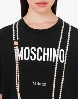 Camiseta de jersey de algodón orgánico estampada