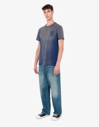 Camiseta de jersey de algodón orgánico estampada