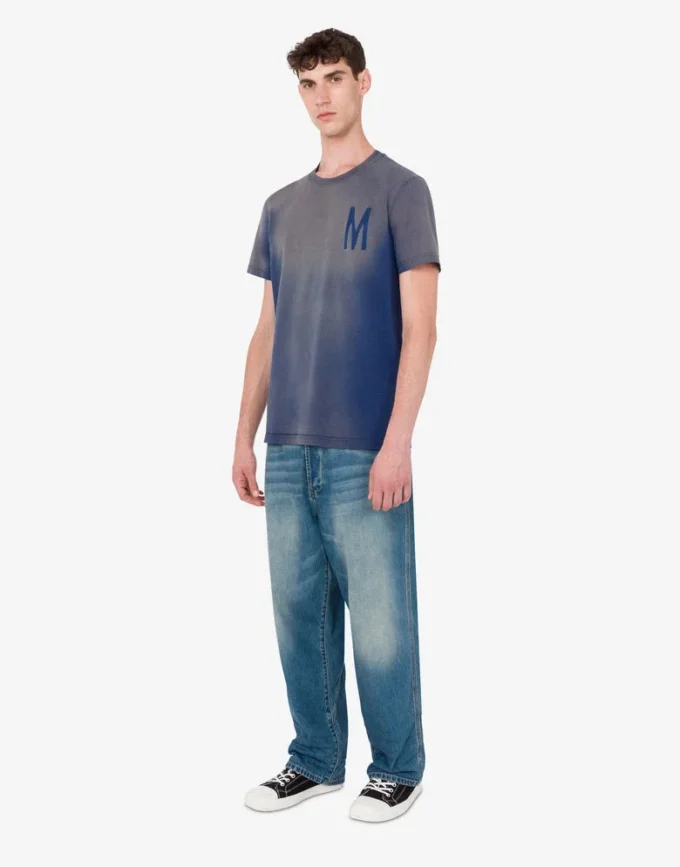 Camiseta de jersey de algodón orgánico estampada