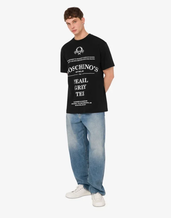 Camiseta de jersey de algodón orgánico estampada
