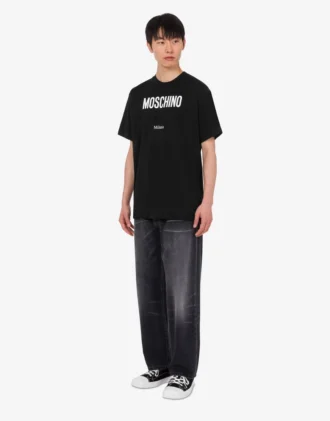 Camiseta de jersey de algodón orgánico estampada