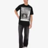 Camiseta de jersey de algodón orgánico estampada