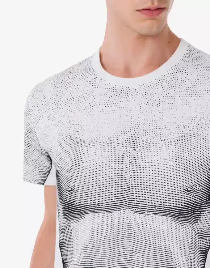 Camiseta de jersey de algodón orgánico estampada