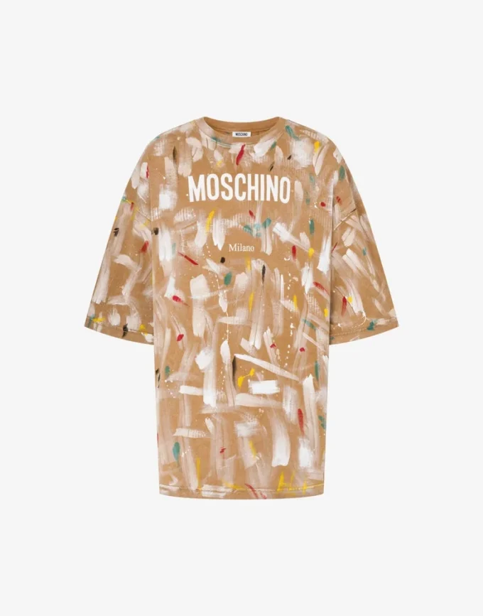 Camiseta de jersey de algodón orgánico estampada