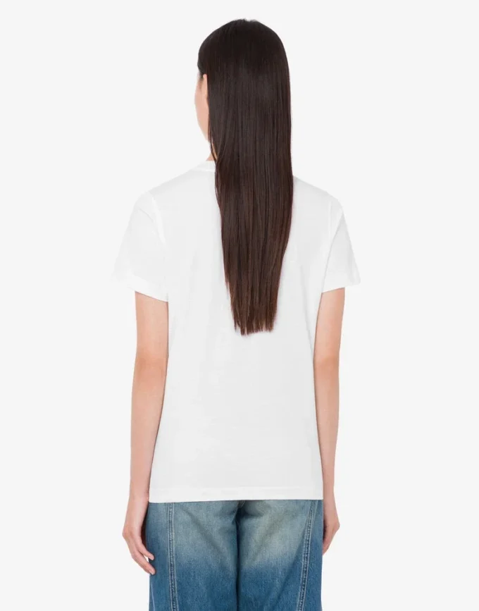 Camiseta de jersey de algodón orgánico estampada