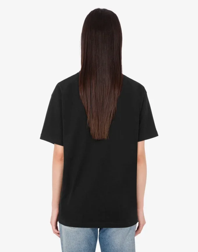 Camiseta de jersey de algodón orgánico estampada