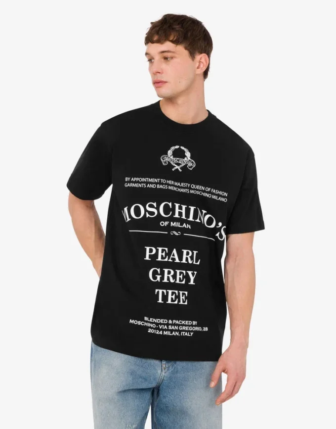 Camiseta de jersey de algodón orgánico estampada