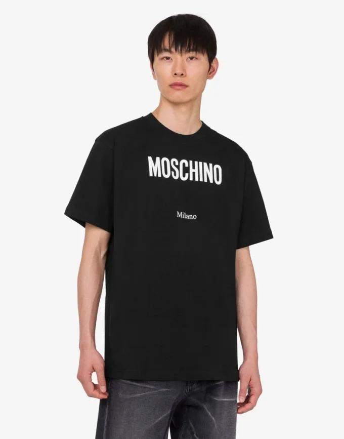 Camiseta de jersey de algodón orgánico estampada