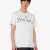Camiseta de jersey de algodón orgánico estampada