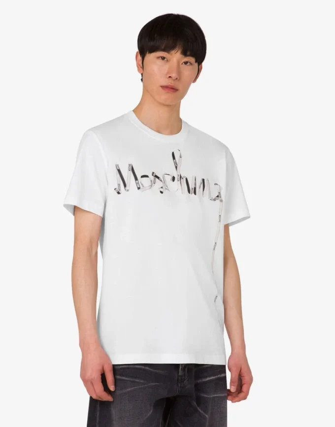 Camiseta de jersey de algodón orgánico estampada
