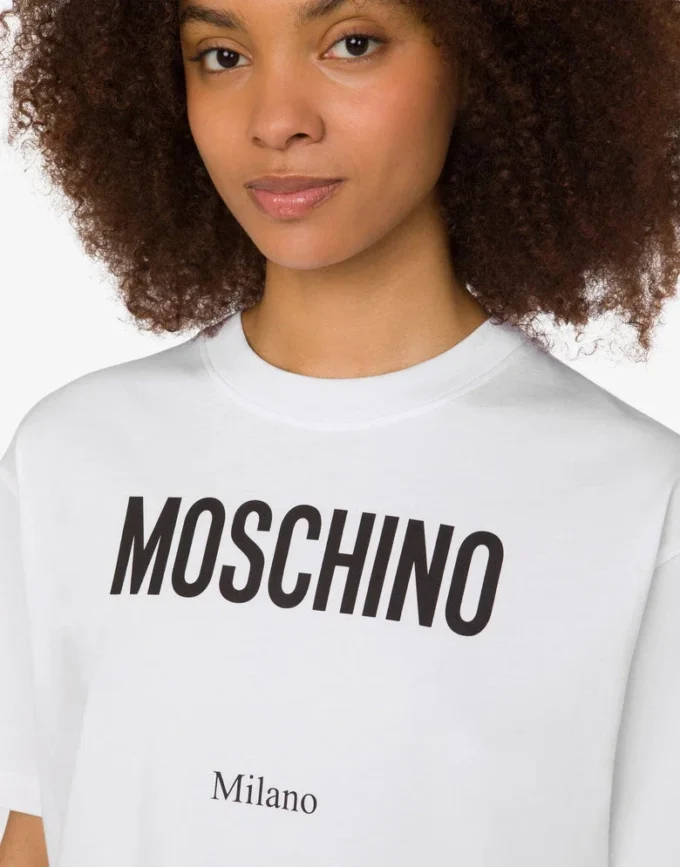 Camiseta de jersey de algodón orgánico estampada