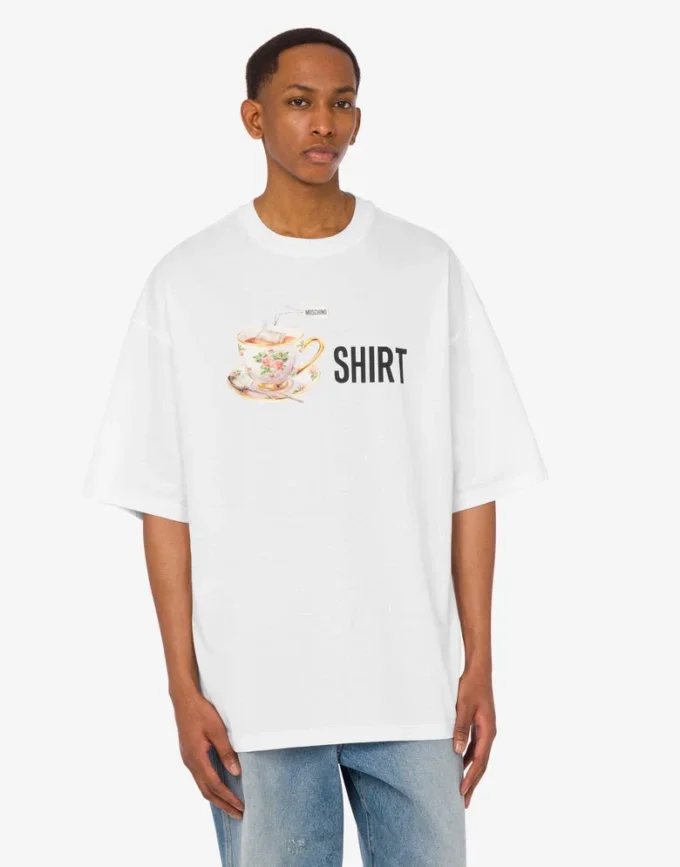 Camiseta de jersey de algodón orgánico estampada