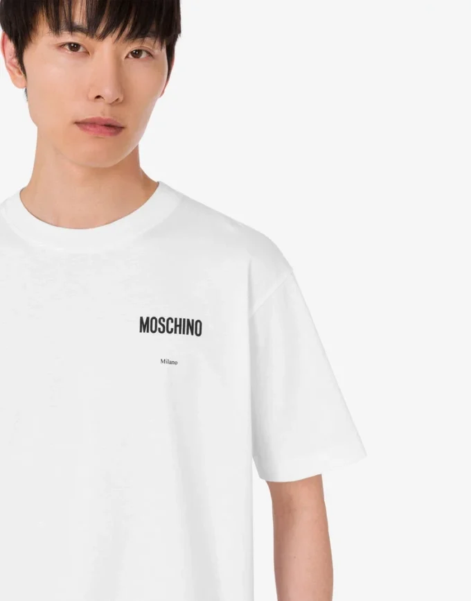 Camiseta de jersey de algodón orgánico estampada
