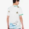 Camiseta de jersey de algodón orgánico estampada