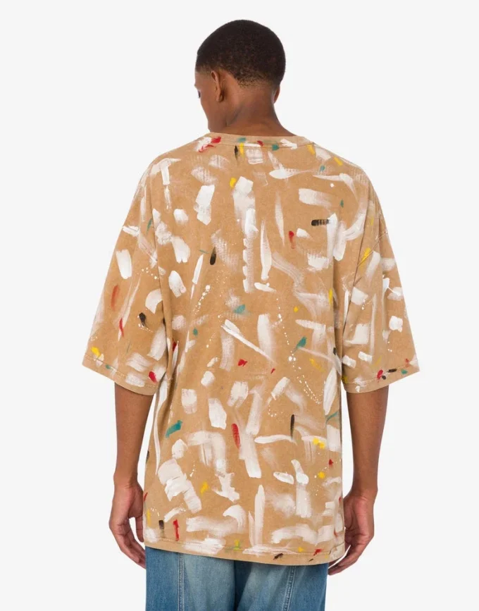 Camiseta de jersey de algodón orgánico estampada