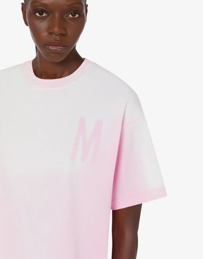 Camiseta de jersey de algodón orgánico estampada