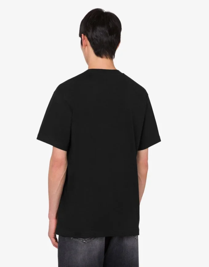Camiseta de jersey de algodón orgánico estampada