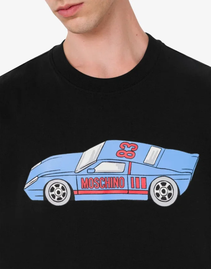 Camiseta de jersey de algodón orgánico estampada