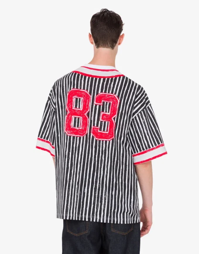 Camiseta de jersey de algodón orgánico estampada
