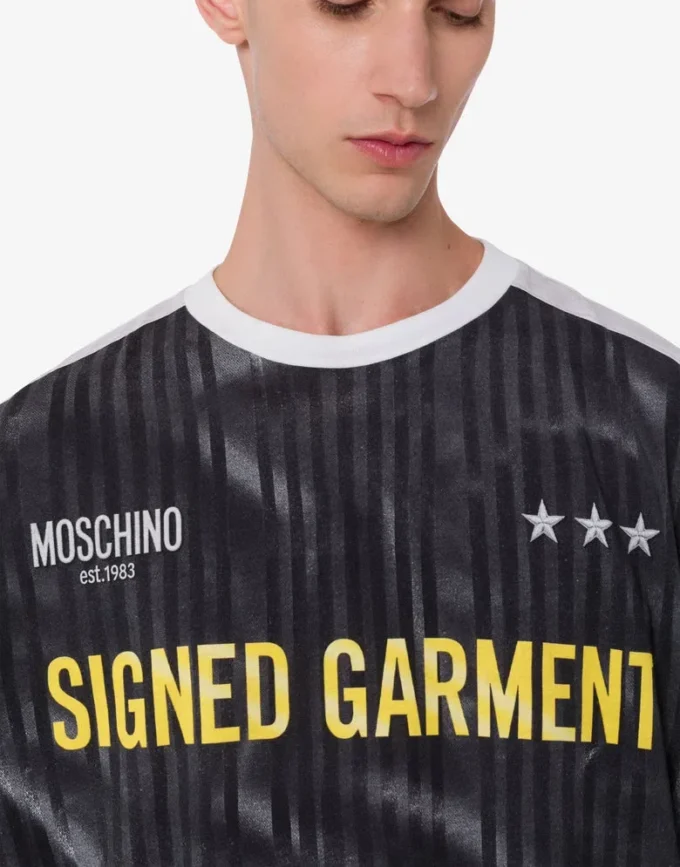 Camiseta de jersey de algodón orgánico estampada