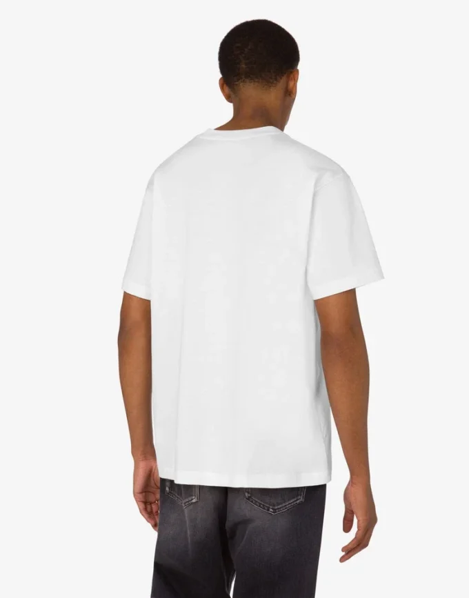 Camiseta de jersey de algodón orgánico estampada