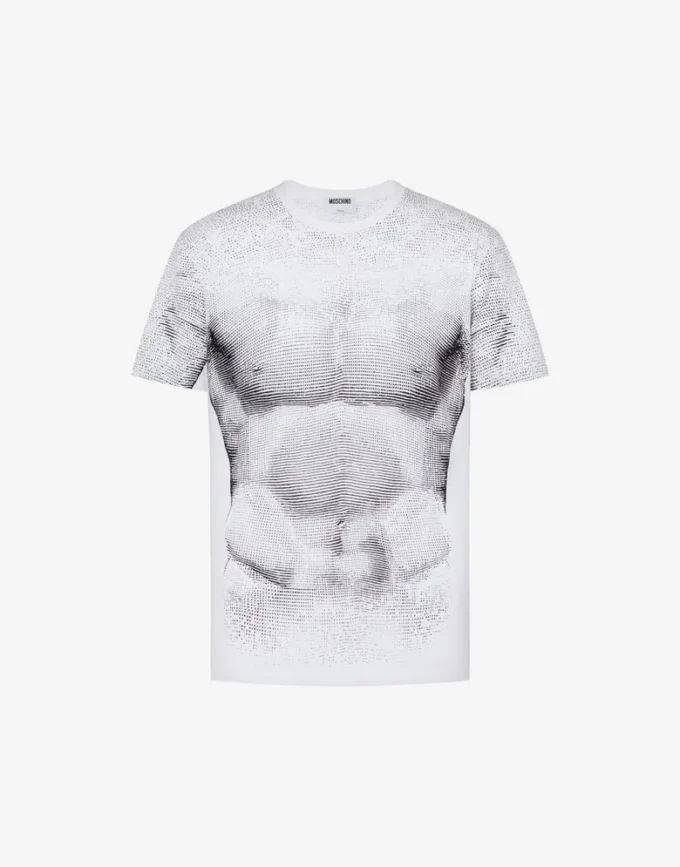 Camiseta de jersey de algodón orgánico estampada